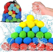 30pcs Reusable Water Balloons 2 Inch Quick Fill Summer Pool Toys for Kids