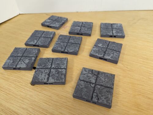 1 Dungeon Floor - Magnetic Clips - Painted Terrain Tiles - Picture 4 of 5