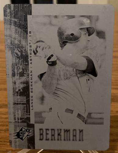 Lance Berkman - 2006 Upper Deck SPx Printing Press Plate - Houston Astros - 1/1