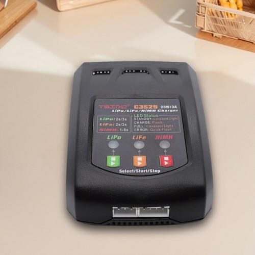 25W 3A Battery Balance Charger RC Car Charger for 2-3S Lipo/LiFe/NIMH (EU plug) - Zdjęcie 5 z 12