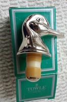Vtg Towle Silversmith '94 Duck Mallard Silver Plated Wine Bottle Stopper Vtg Towle Silversmith '94 Duck Mallard Silver Plated Wine Bottle Stopper