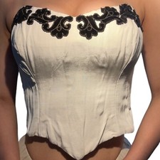Vintage Italian Embroidered Corset