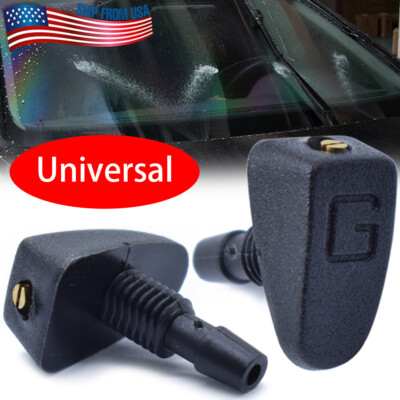 #ad Universal Front Windshield Car Wiper Nozzle Jet Washer Sprayer Spray Nozzle $11.79