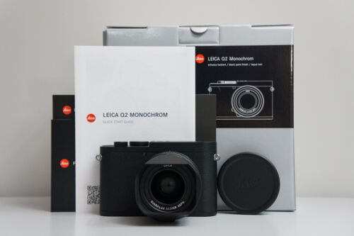 Brand New Leica Q2 Monochrom - Matt Black B&W Camera (19055) Summilux 28mm