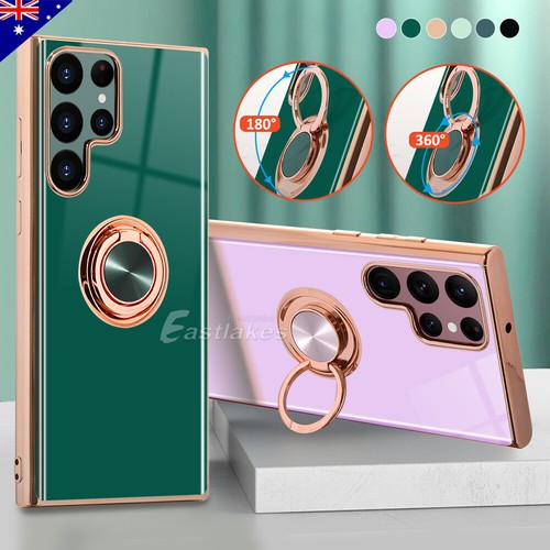 Cute Shockproof Case Silicone Ring Cover for Samsung S25 S24 S23FE S22 S21 Ultra