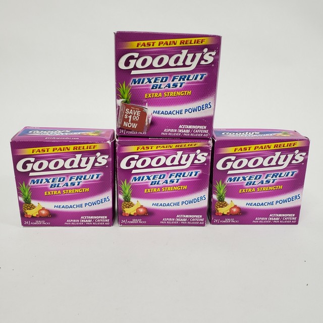 Goody's 10042037108455 Mixed Fruit Blast Headache Powder 24 Pack for