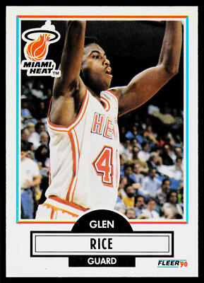 Glen Rice, 1990-91 Fleer, #101, Miami Heat, RC
