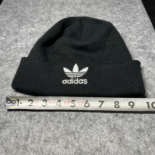 Adidas Herren Originals Trefoil Beanie - Schwarz - Neu mit Etikett - Bild 4 von 10