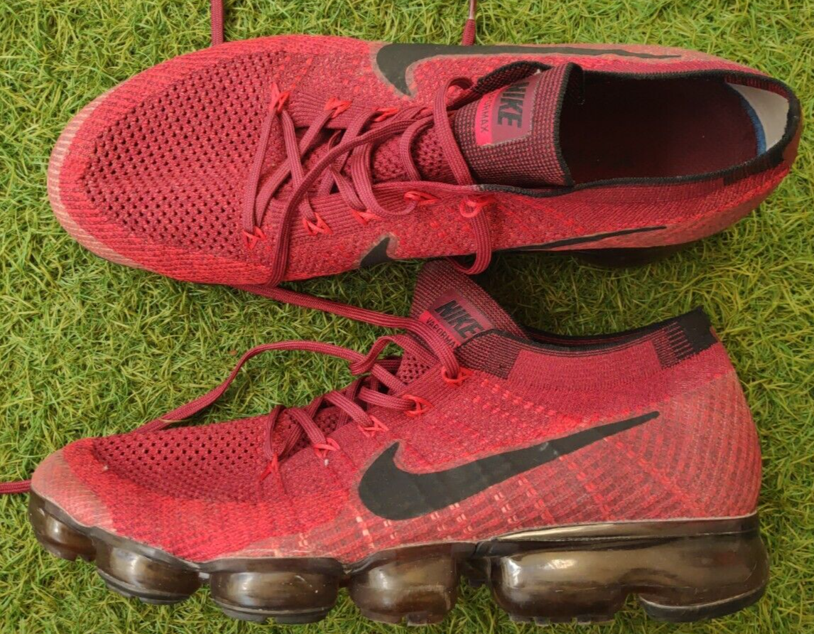 Nike Air Vapormax Flyknit Dark Team Red Black 849558-601 Size US