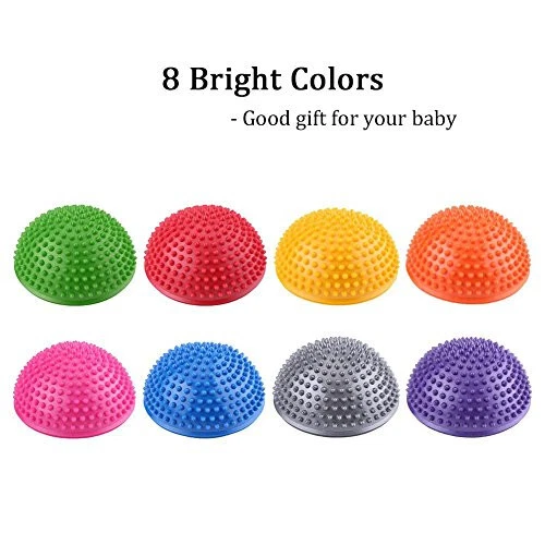 PVC Semi-Circular Durian Ball Inflatable Half Yoga Balls Massage Point Fitball E - Image 3 of 4