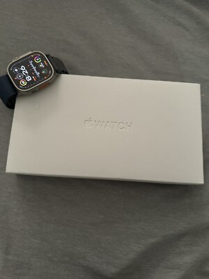 Apple Watch Ultra 2 49mm Titanium Case with Alpine Loop - Blue, Medium (GPS +...