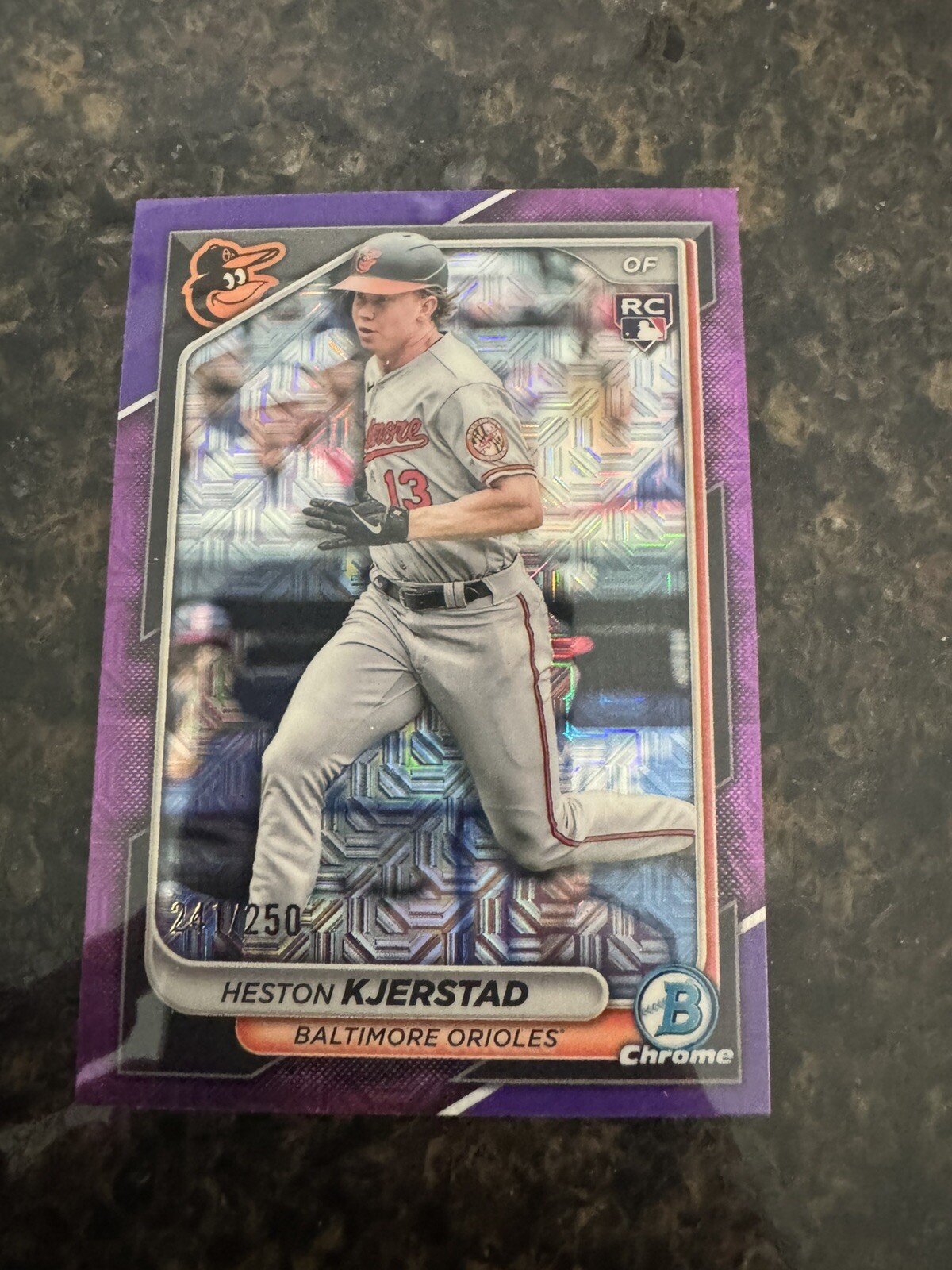 Heston Kjerstad 2024 Bowman Chrome Mojo Purple Refractor /250 #44 Orioles (RC)