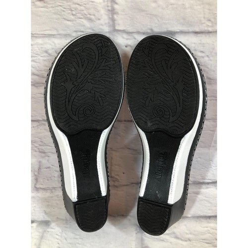 Alegria LAR-391 Black Multicolor Leather Wedge Sandals Womens 38/ 8-8.5 (5g7) - Picture 7 of 9