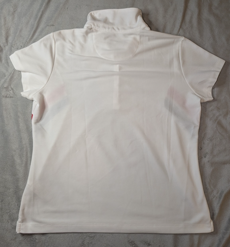 EP Pro Tour Tech Women's Polo Shirt- White, Red, Blue- Size Large - Picture 10 of 13