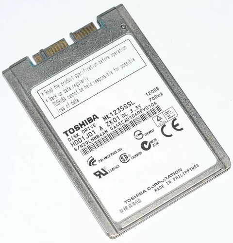 Toshiba MK1235GSL 120GB 1.8" Inch SATA HDD 4200 RPM Hard Drive 5MM # - 第 6/6 張圖片