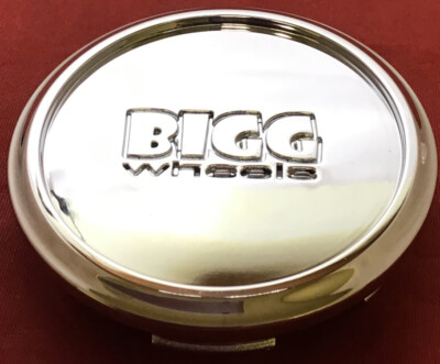 ONE NEW BIGG WHEELS CENTER CAP EMR0406-CAP SG0010 LG1001-51 CHROME 2 3/8'' 11405