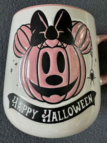 NEW Disney Dual-Sided Pink Minnie Mouse Happy Halloween Mug - Zrike Brands 2024 - Picture 4 of 4