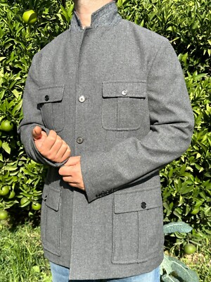 Luxury Prada Milano Men Royal Trench Light Coat Jacket Size XL 54