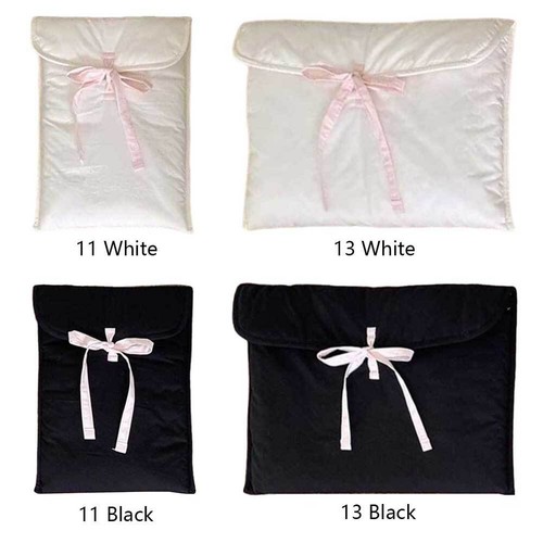 11/13 Inch Padded Laptop Case Shockproof Pink Bow Soft Document Bag for Students - Bild 9 von 18