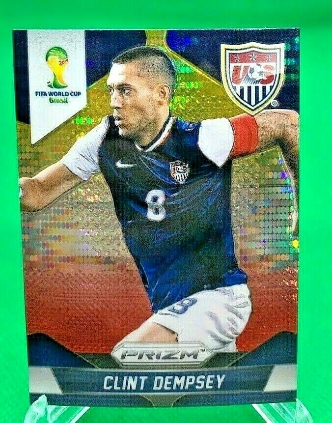 2014 Prizm FIFA World Cup CLINT DEMPSEY Yellow and Red Wave Pulsar (No. 69)!