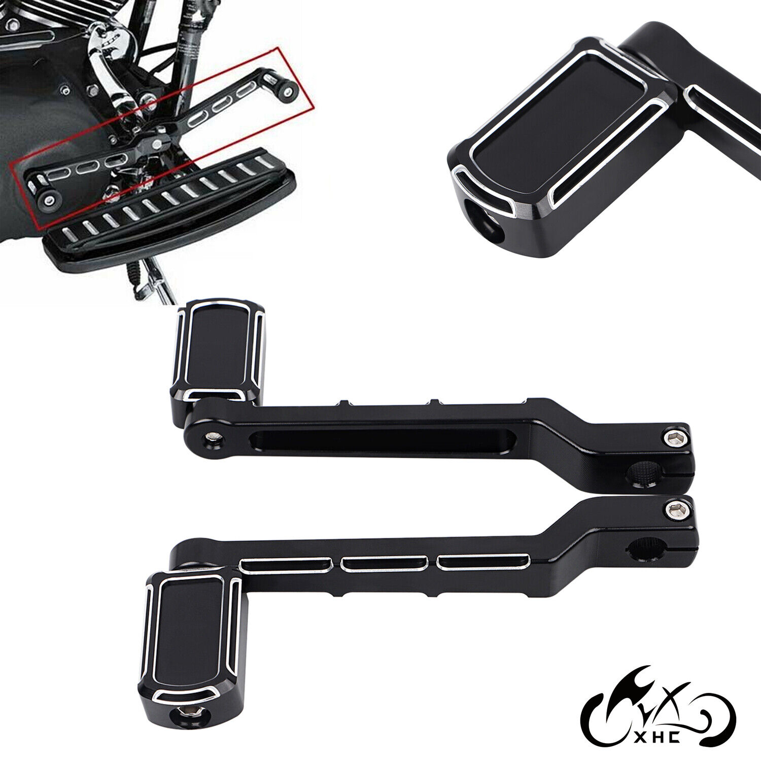 Black Max 59% OFF Heel Toe Shifter Shift Lever Pedal R specialty shop Peg For Harley Street