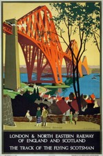 TW71 Vintage 1920's LNER Forth Bridge Scotland Travel Poster Re-Print A1/A2/A3