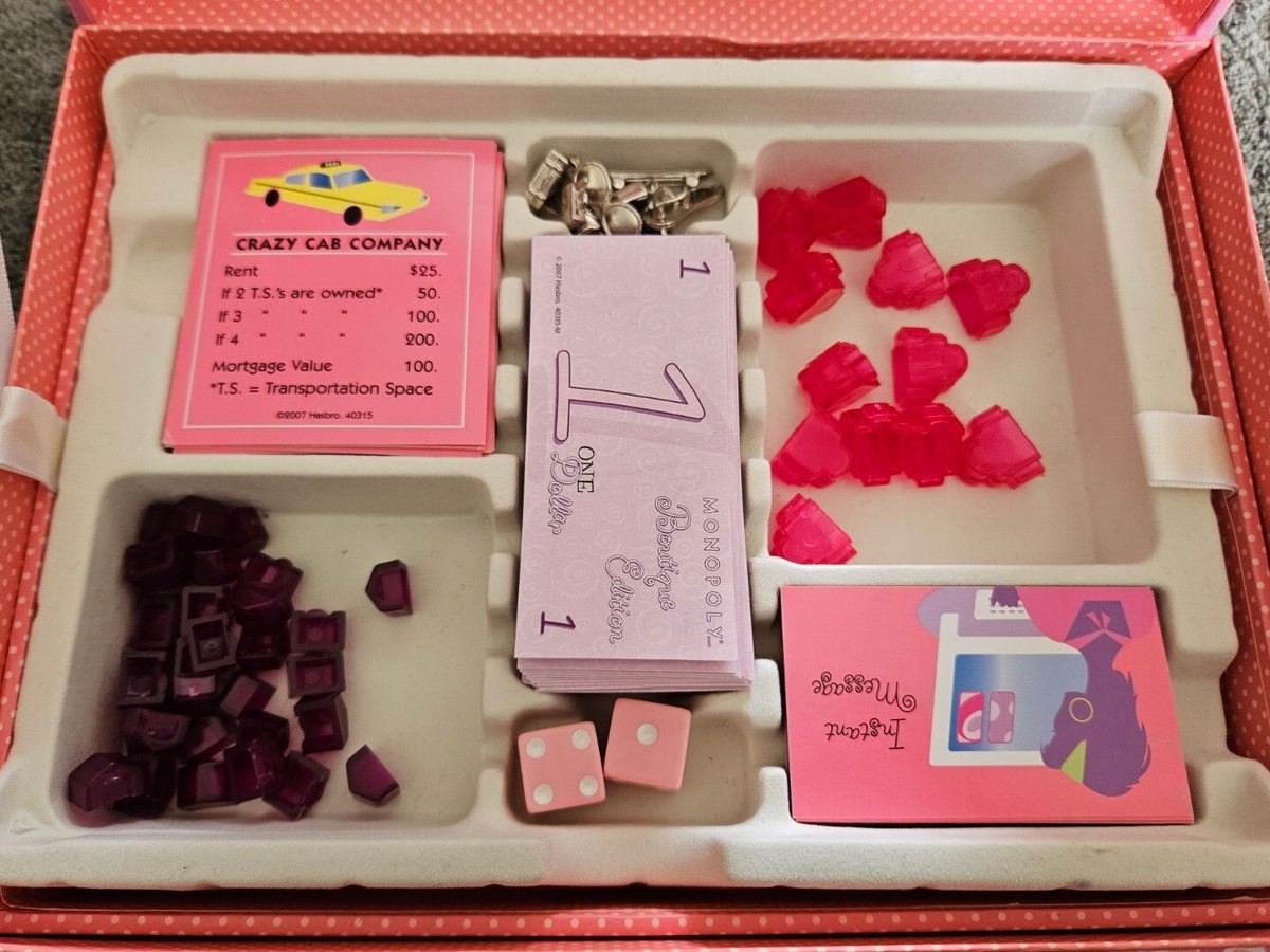 Monopoly Board Game Boutique Edition Pink Edition