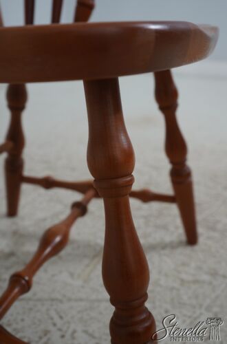 LF67543: Set of 10 Solid Cherry Loop Back Windsor Dining Room Chairs - Picture 20 of 24