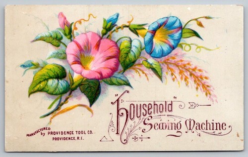 LOTE/3 TARJETAS COMERCIALES VICTORIANAS PROVIDENCE TOOL CO MÁQUINA DE COSER DOMÉSTICA AÑOS 1880 - Imagen 5 de 5