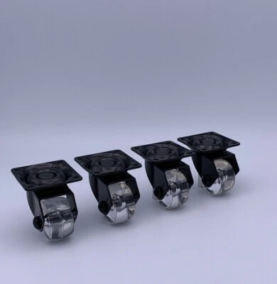 ROBBY Möbelrollen schwarz transparent 35 50 mm Lenkrolle Transportrollen Design Möbel