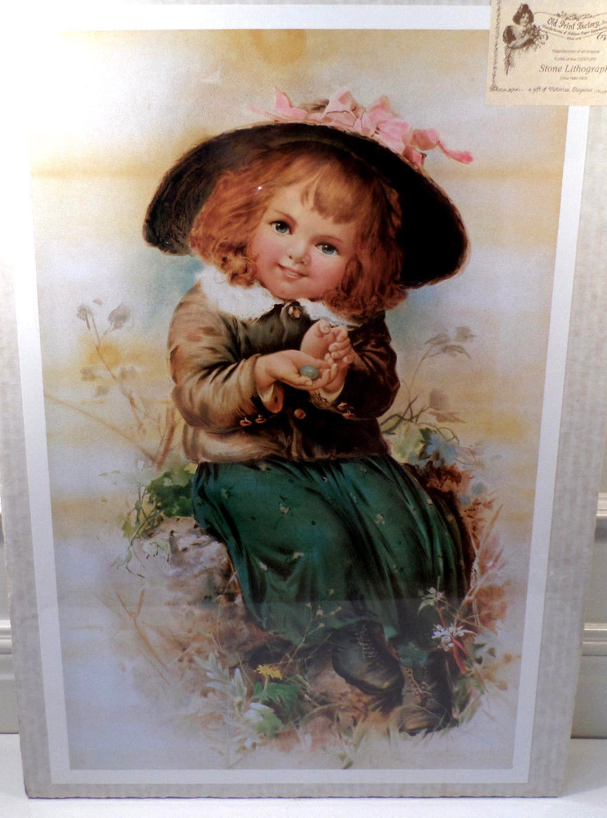 Victorian Lithograph Print Picture 