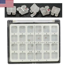 Dental Orthodontic Ceramic Brackets Braces Roth 022 3 Hook Metal Slot Bonding 3M