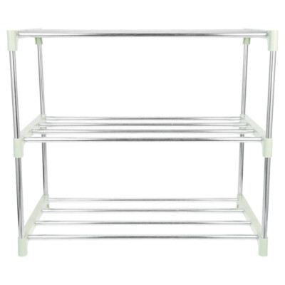 Stainless Steel Shoe Rack Tall Cabinet Storage for Entryway Closet
