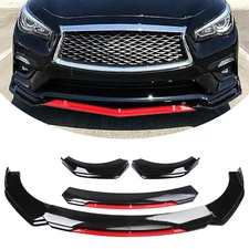 For Infiniti Q50 Base Front Bumper Lip Splitter Lower Spoiler Body Kit Red