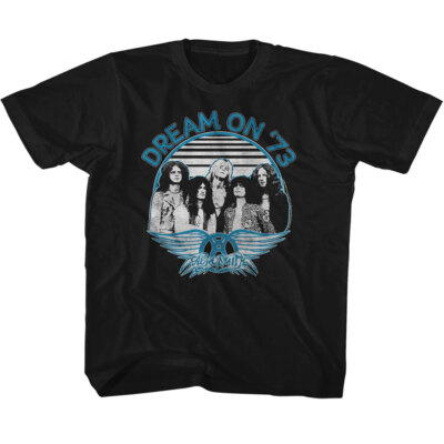 Aerosmith Dream On Tour 1973 Freedom Wings Youth T Shirt Rock Band Music Merch