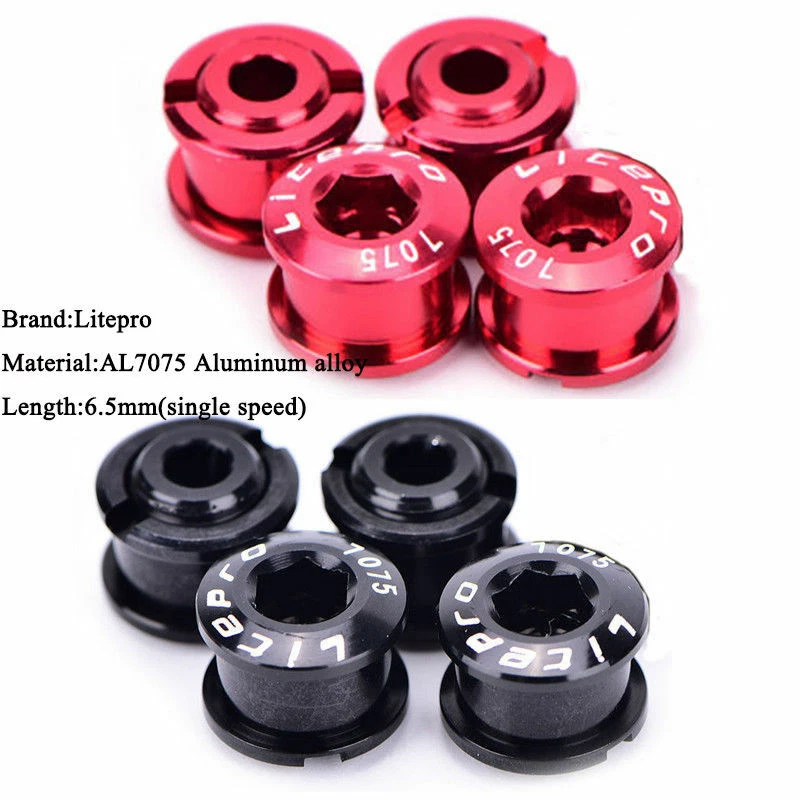 4/5PCS Litepro Bike Chainring Bolts Single/Double/Triple Speed Chain ring Screws - Image 4 of 4