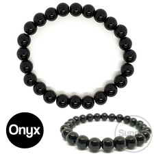 Obsidian Onyx Black Agate Bracelet Chakra Gemstone Bead Bracelet High Quality 