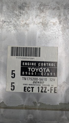 Used 2000 TOYOTA COROLLA DENSO 8966102691 ECU TN175200-5610 - Picture 3 of 4