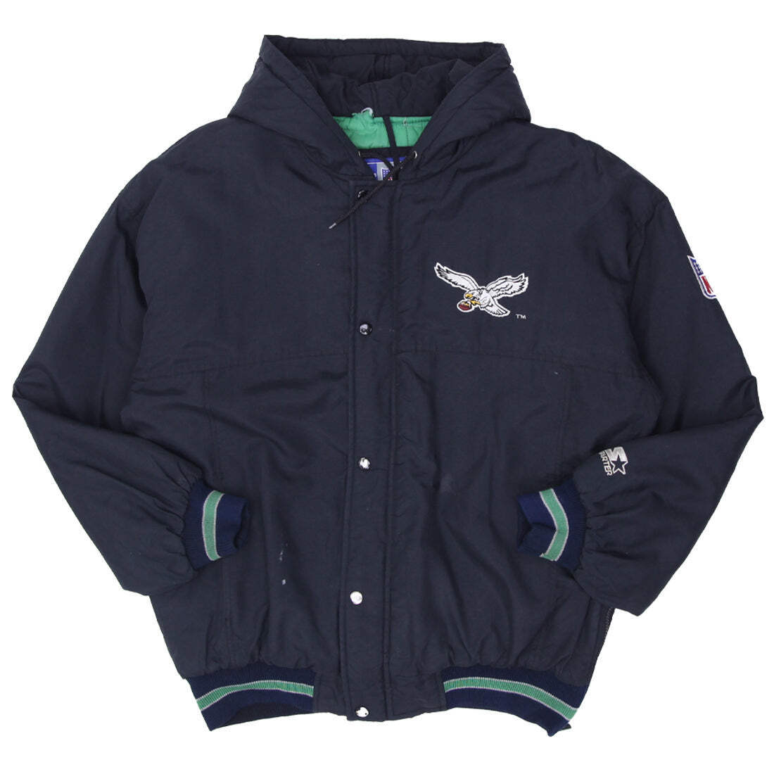 Vintage Starter NFL Philadelphia Eagles Quilted Lined Hooded