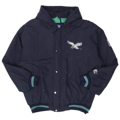 Vintage Starter NFL Philadelphia Eagles Quilted Lined Hooded