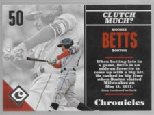 MOOKIE BETTS 2017 Panini Chronicles Clutch Much #86.  RED SOX