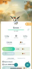 Shiny Eevee LeveI 1 wearing a holiday hat - Trade or P T C- Read Description