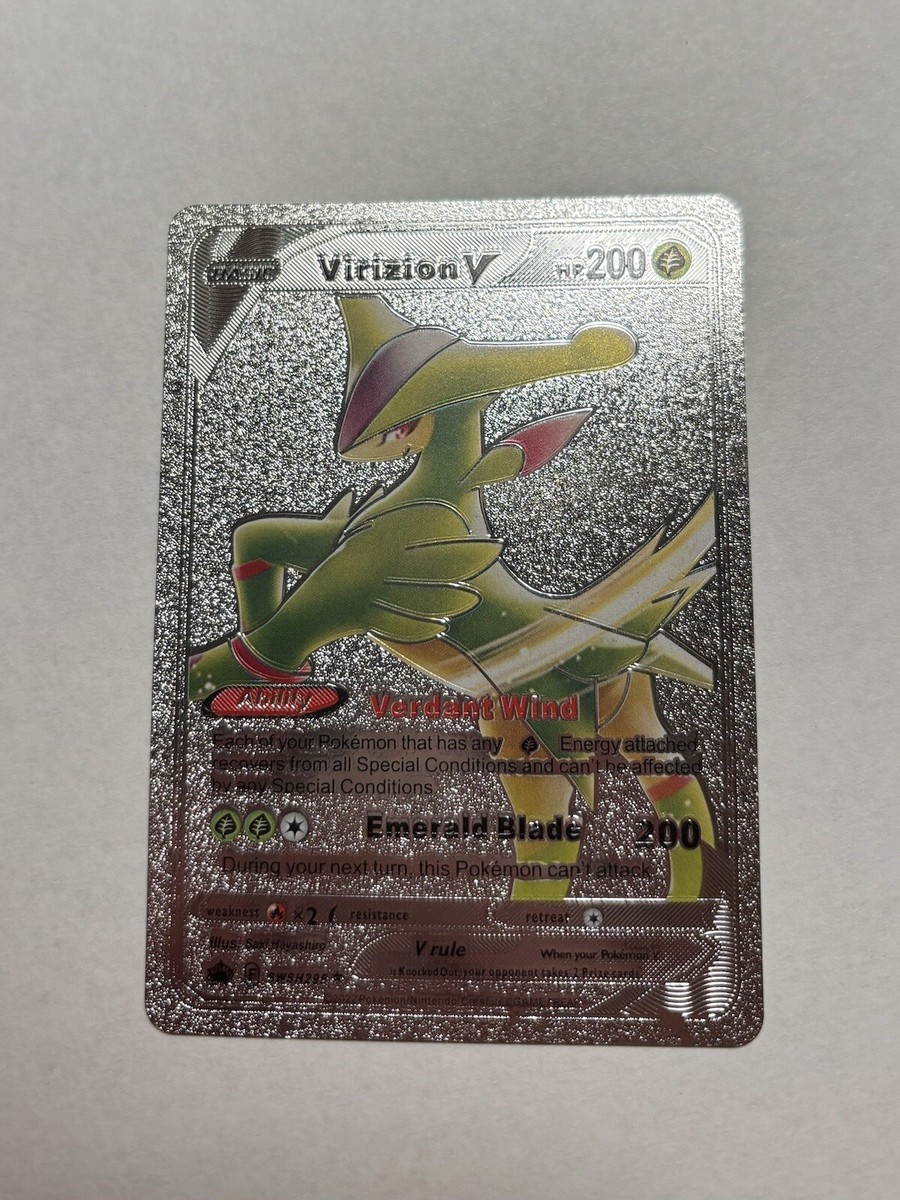 Virizion V Silver Foil Display Card Fan Art Card NM/M | eBay
