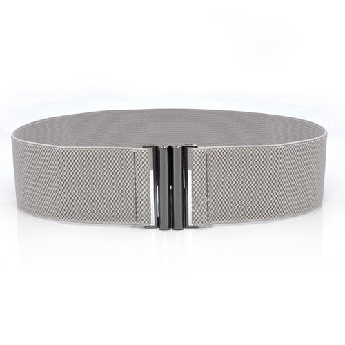 Warehouse Belt Women Elastic Waist Belt Metal Buckle Waistband Solid Color Wide - Picture 9 of 10