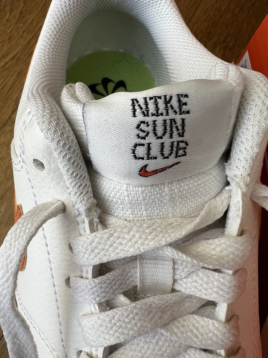NIKE VISION SUN CLUB White w/Arctic Orange Swoosh Shoes Women's Size 10 
