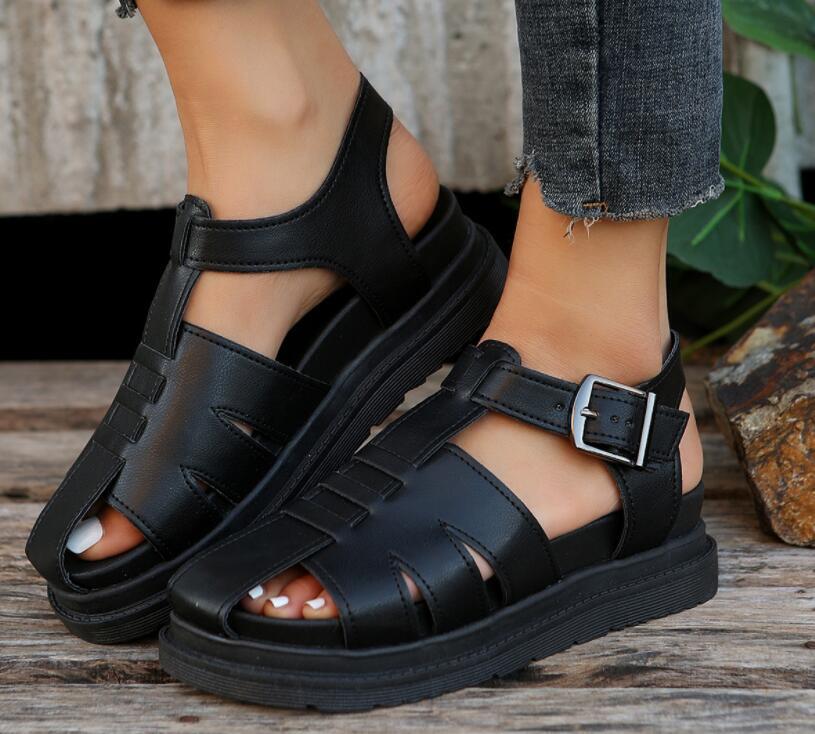 SAOLA Sandalo donna estivo suola gomma punta aperta ciabatte casual antiscivolo scarpe da spiaggia