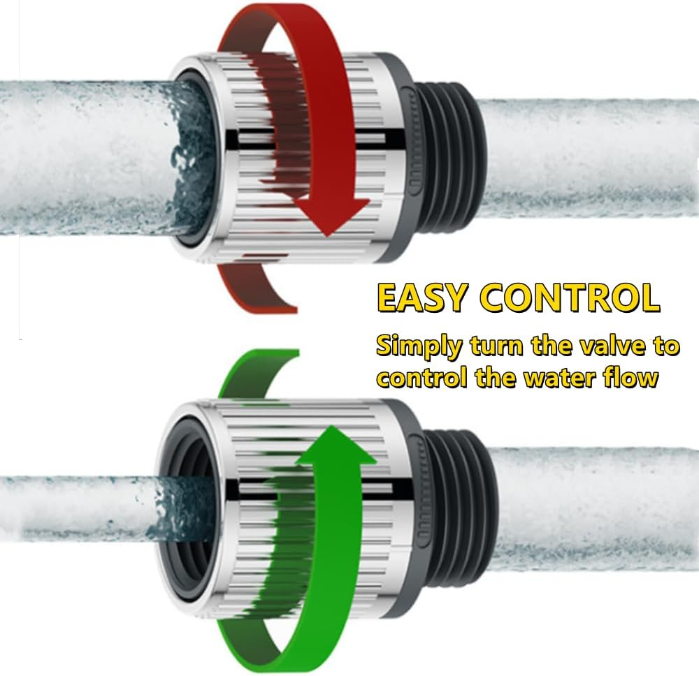 Shower Valve Flow Regulator, 2 Pcs Water Volume Adjust Valve, Universal