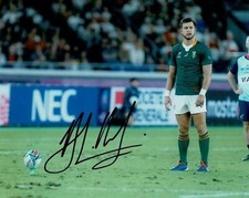 Handre Pollard Signed 10X8 2019 Rugby World Cup South Africa AFTAL COA (J) 