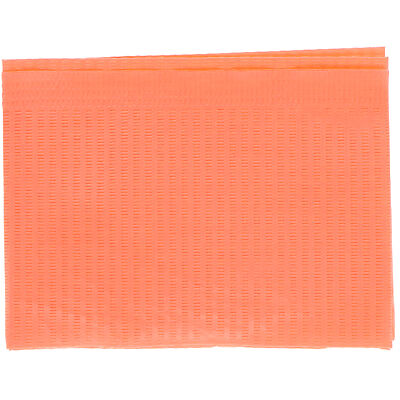 House Brand Dentistry 109237 HSB Dental Patient Bibs 3+1 Ply 13''X18'' Peach 500Pk