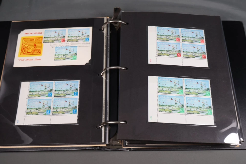 FILIPINAS 1972-1973 MNH COLECCIÓN DE BLOQUES DE PLACAS Y FDCS EN ÁLBUM CASERO Foto 4 de 4